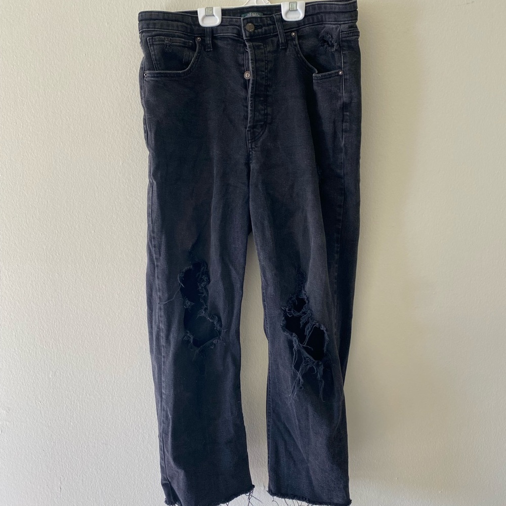 Women’s Black Distressed Jeans